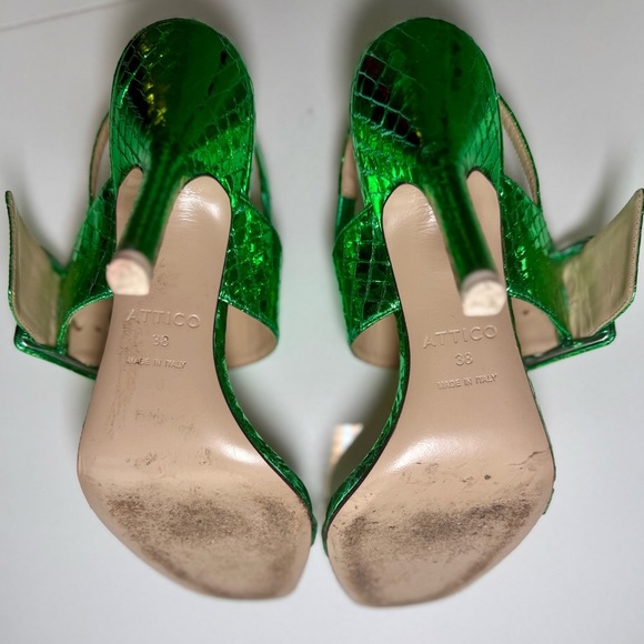 The ATTICO- Mariah Python Slingback Buckle Pump- GREEN- size 38 - Picture 8 of 8